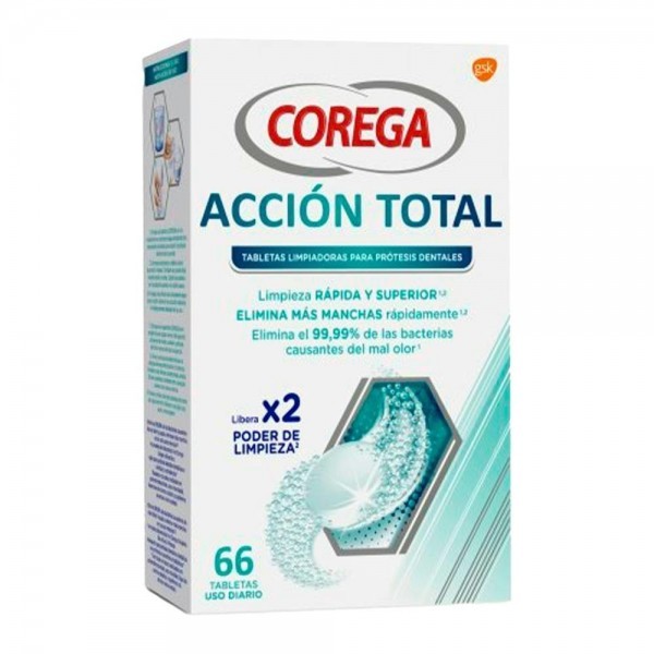 Corega Accion Total Limpiador 66Tabs.