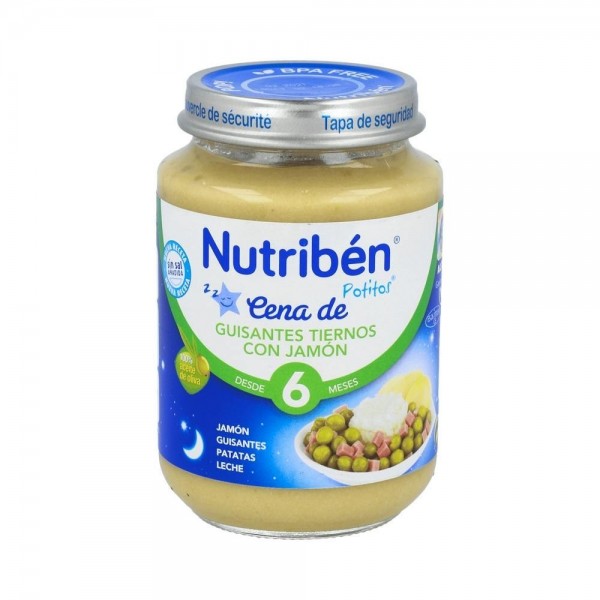 Nutriben Pot Cena Guisantes Tiernos Jamon 200 G