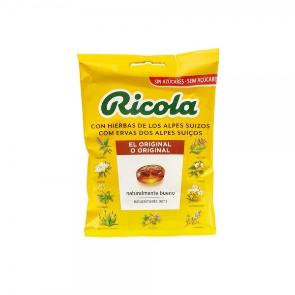 Ricola Caram Bolsa S/A Hierbas Stevia 70 G