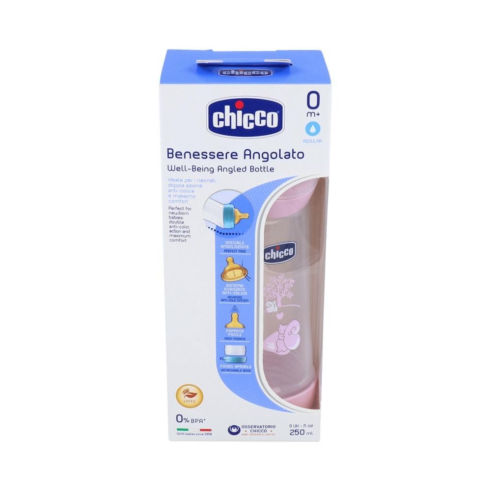 Biberon Chicco Rosa Caucho F Normal 0M 250 Ml