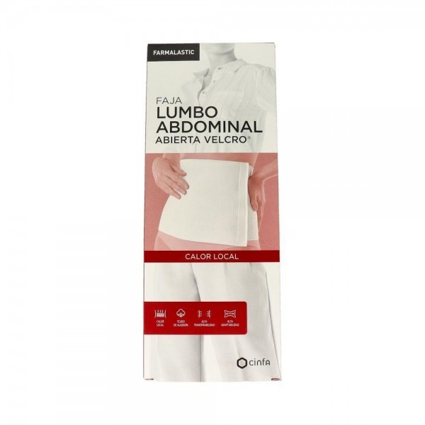 Faja Farmalastic Algodon Velcro Blanca T 3 115-130