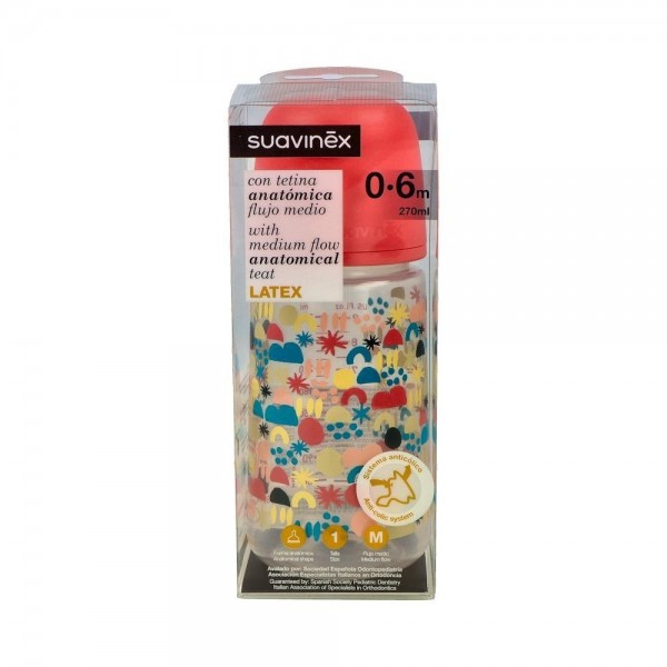 Biberon Suavinex Pp Ba T1M 0 A 6 M Lat An 270 Ml