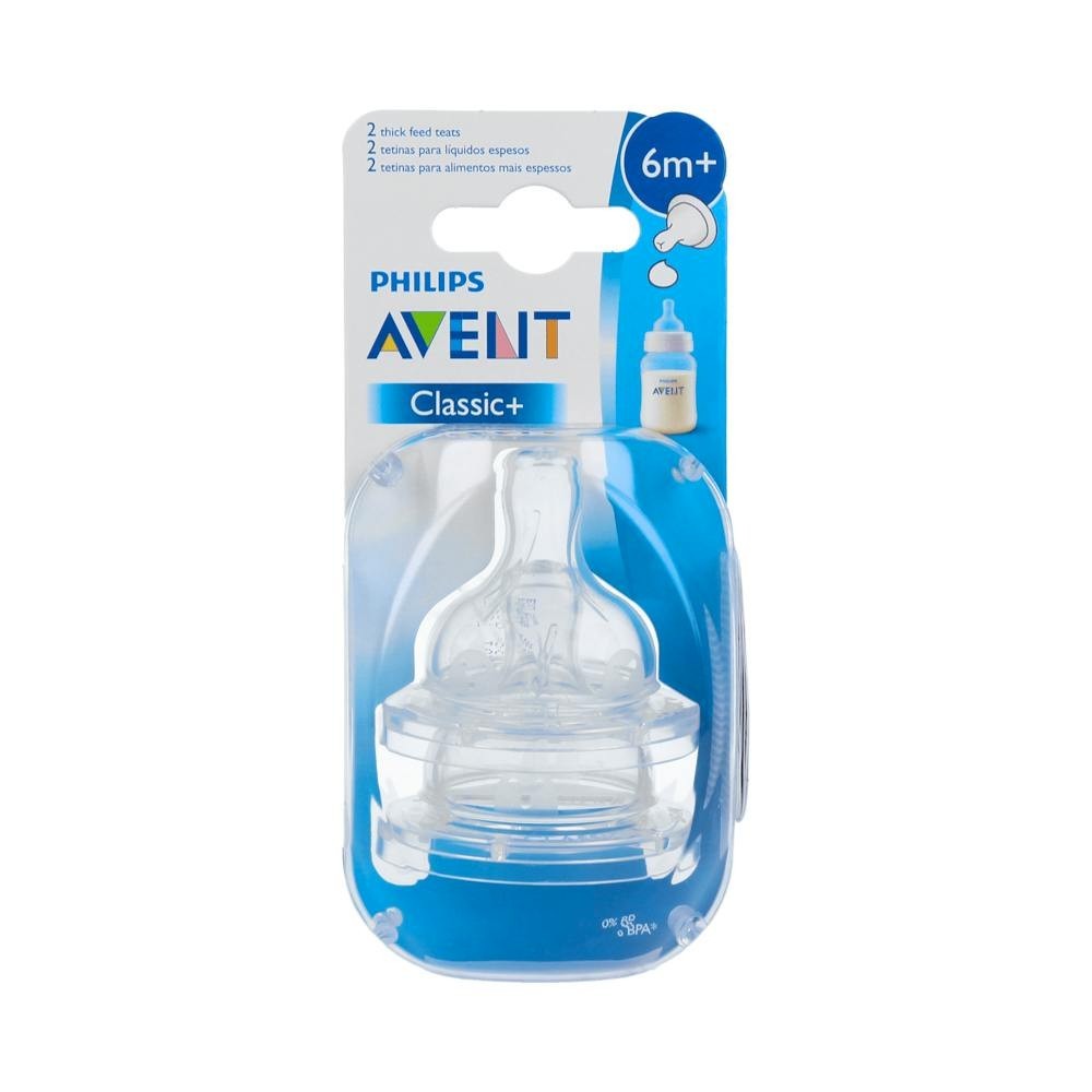 Tetina Avent Clasicas Liq. Espesos +6M 4967 2Uni