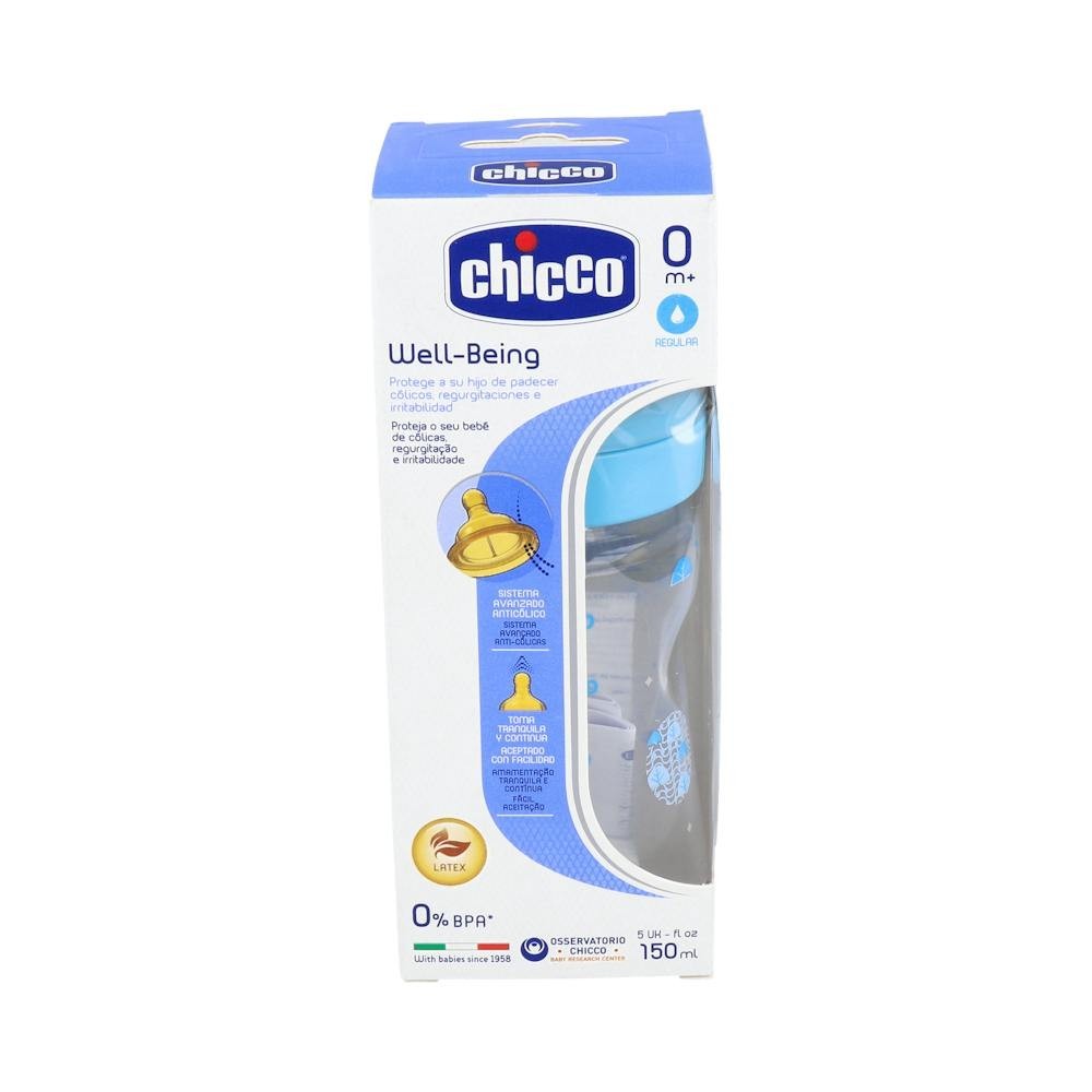 Biberon Chicco Wb Azul Caucho F Normal 0M+ 150 Ml