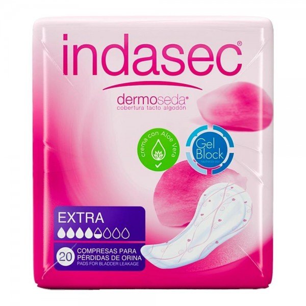 Indasec Dermoseda Extra Bolsa 20 Compresa