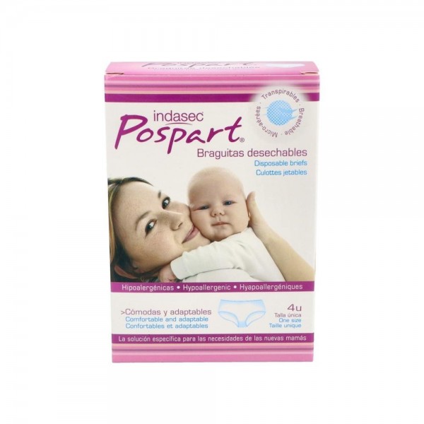 Indasec Pospart® Braguitas Desechables Talla Única 4U