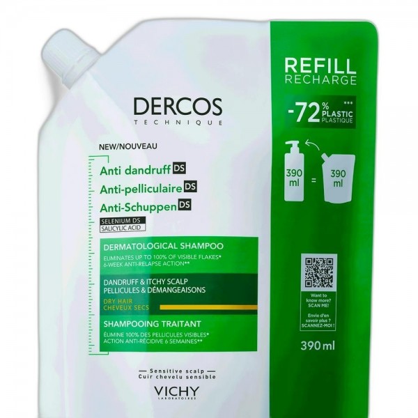 Dercos Ecorefill Minuplado Caspa Seca 500 Ml