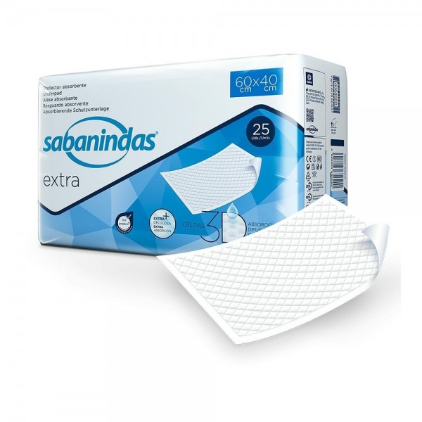Sabanindas Extra Bolsa 25 Protector Absorbente Pequeño 60...