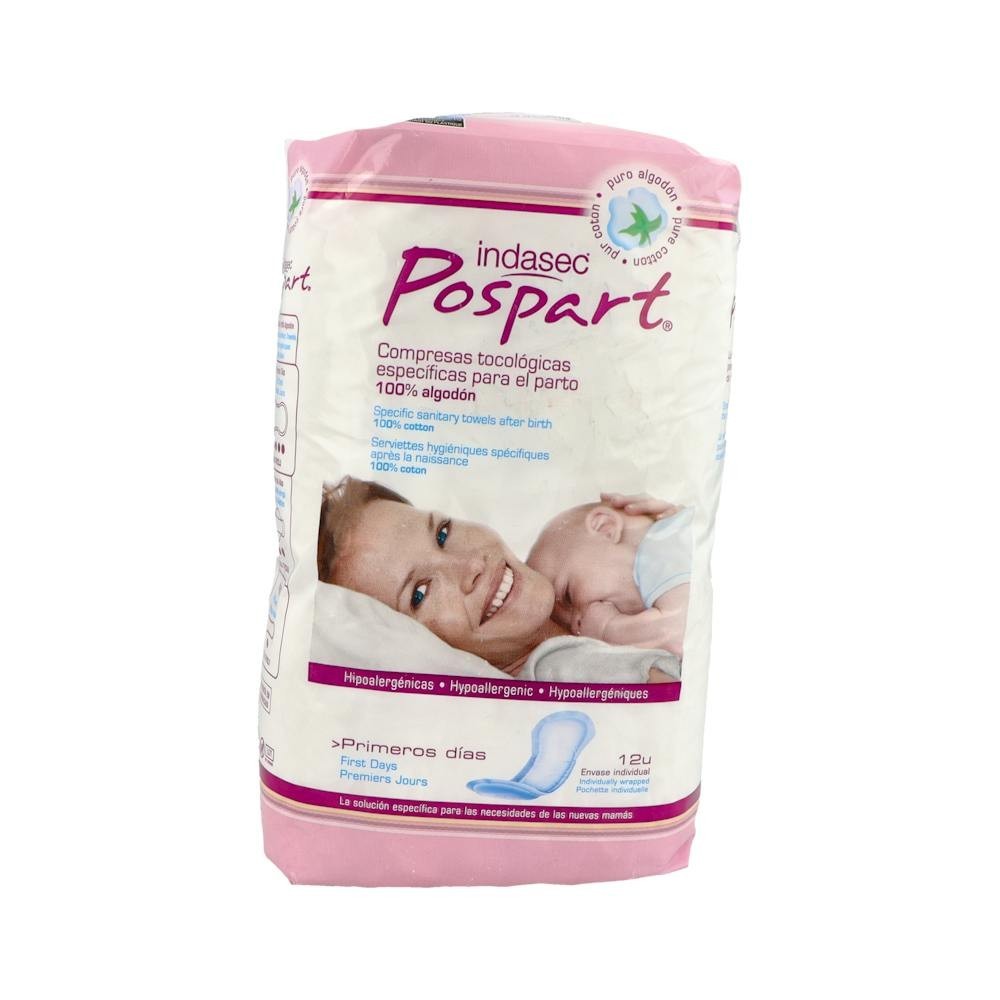 Indasec Pospart® Compresas Algodón Primeros...