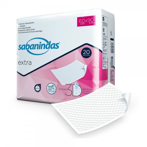 Sabanindas Extra Bolsa 20 Protector Absorbente Maxi 60 X...