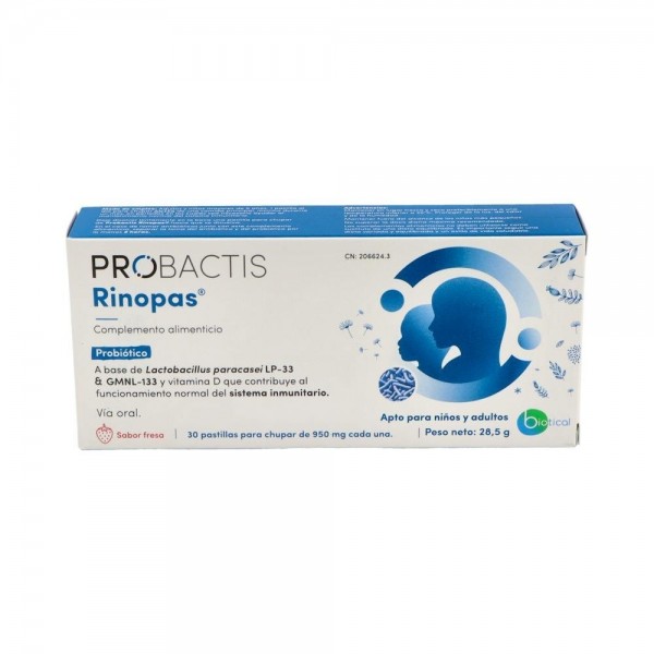 Probactis Rinopas 30 Pastillas Sabor Fresa