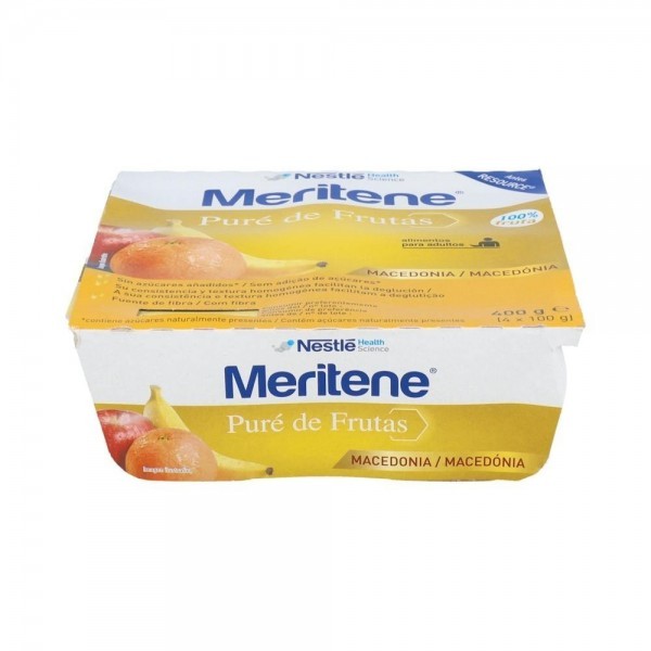 Meritene Pure Frutas Macedonia 4X100 G
