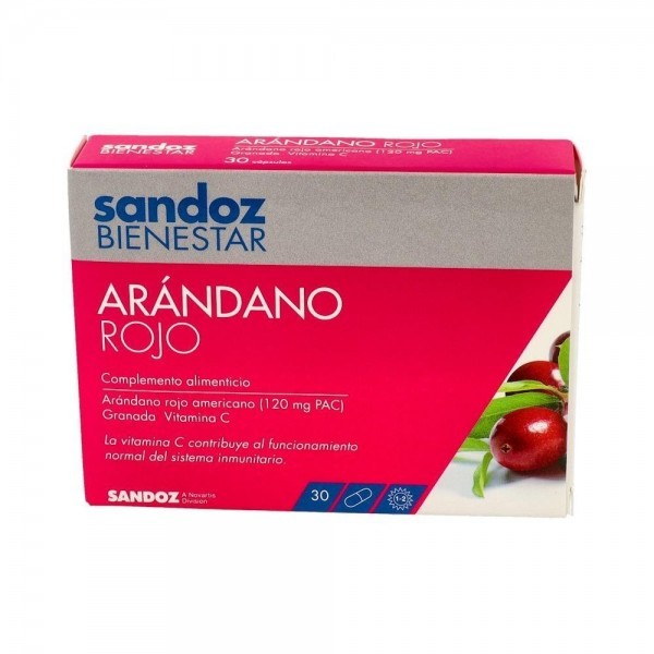 Sandoz Bienestar Arandano Rojo 30 Caps