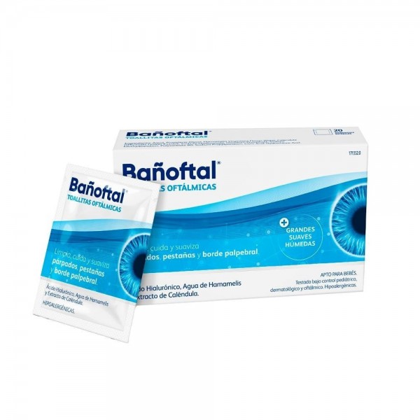 Bañoftal Toallitas Oftálmicas 20 Toallitas