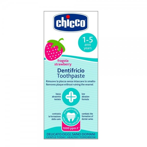 Chicco Pasta con flúor fresa 50ml 12m+