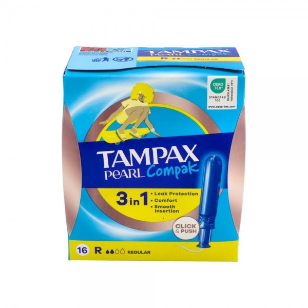 Tampon Tampax Compak Pearl Regular 18 U