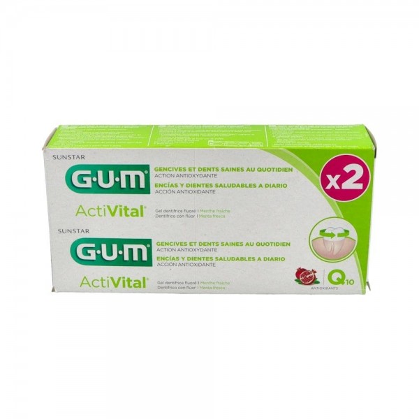 Gum Activital Duo Pack Gel Dentrifico 2X75 Ml