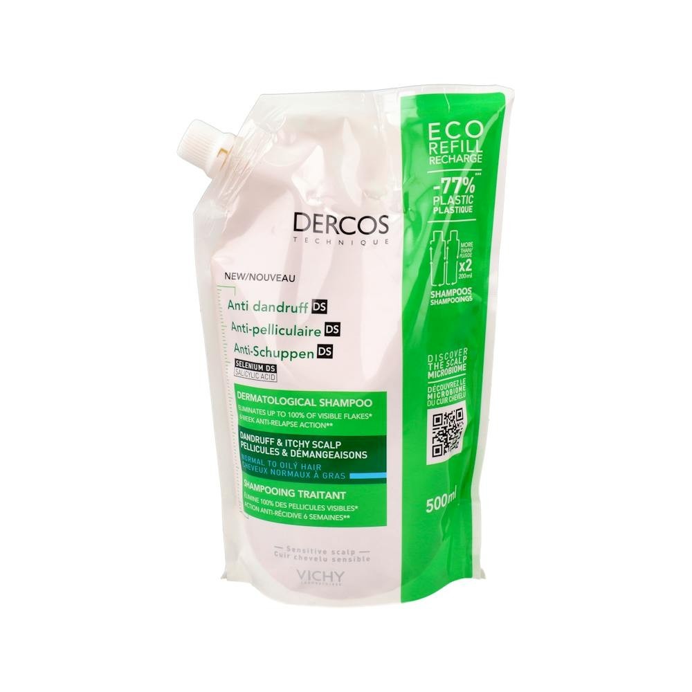 Dercos Ecorefill Manipulado Caspa Grasa 500 Ml