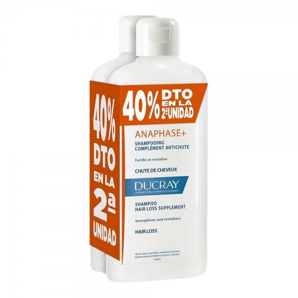 Ducray Anaphase+ Champú complemento anticaída 2x400ml