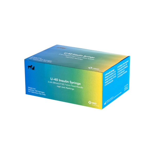 Jeringa insulina 40 U.I 1ml y Aguja (100 Ud) MSD