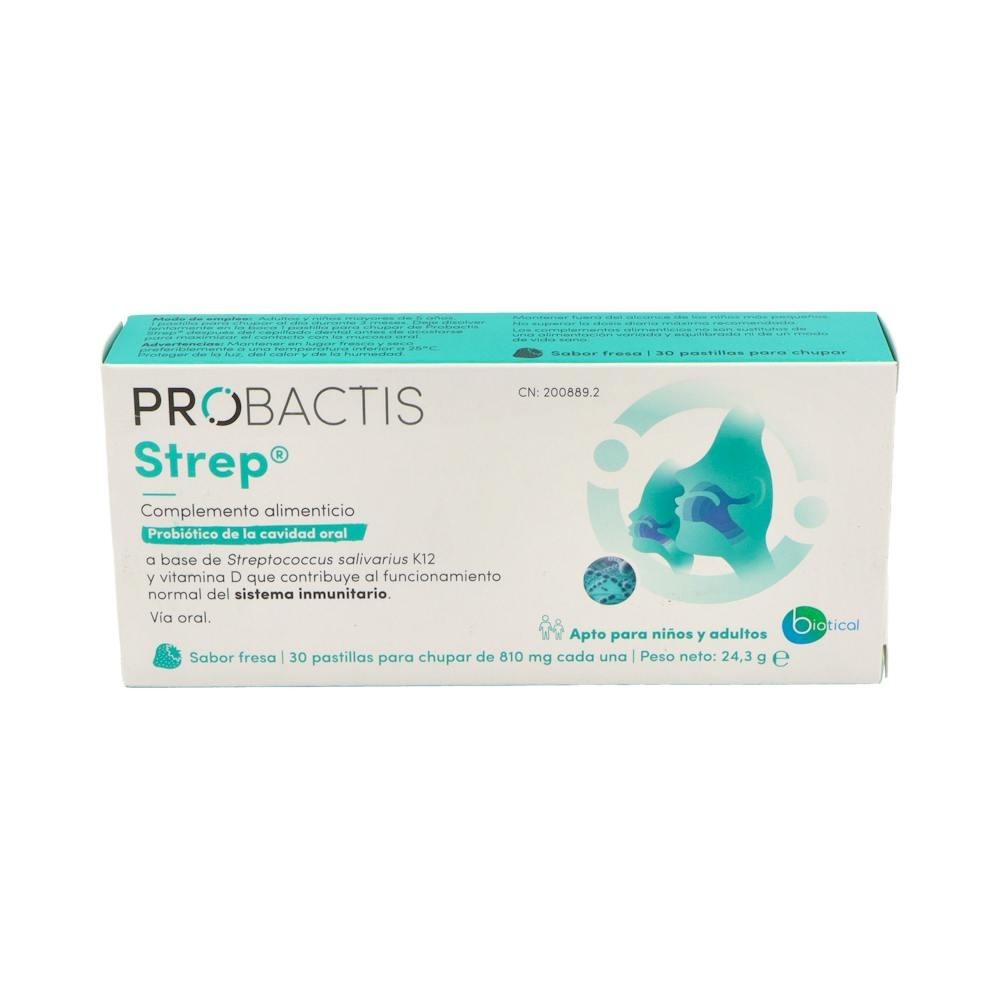 Probactis Strep Fresa 30 Pastillas Chupar