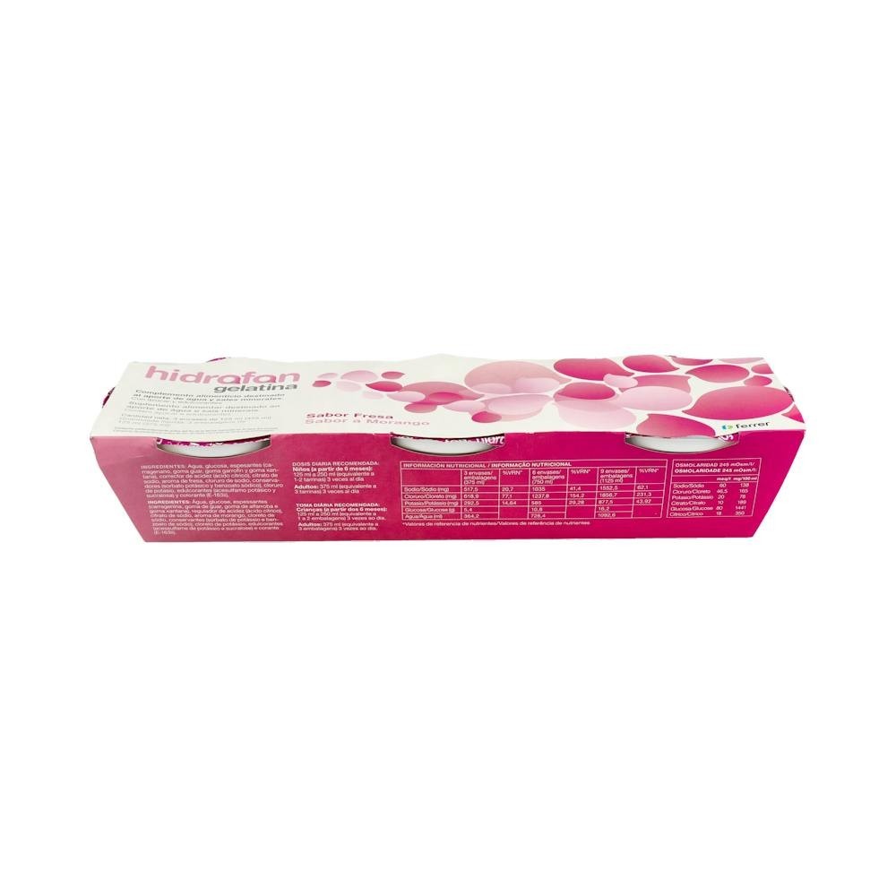 Hidrafan Gelatina Fresa 125 Ml 3 U